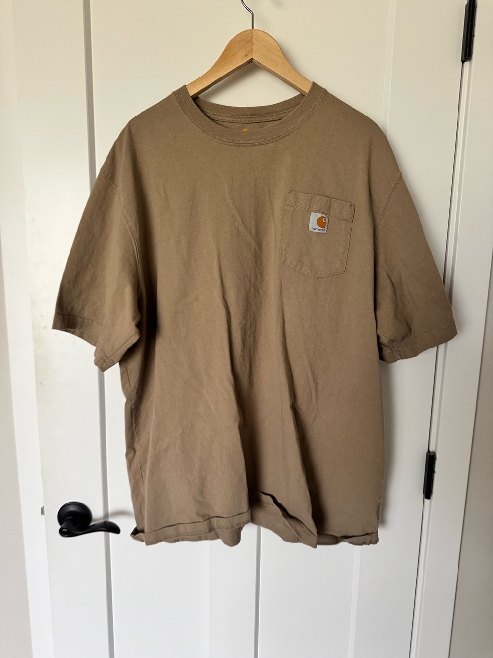 Carhartt Men’s Short-Sleeve Pocket Tee — Tan Brown
